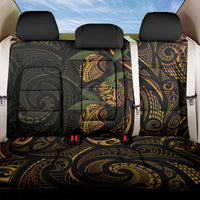 Hawaiian Mango Tribal Tattoo Back Car Seat Cover Gold Pacific Traditional Pattern