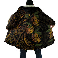 Hawaiian Mango Tribal Tattoo Cloak Gold Pacific Traditional Pattern