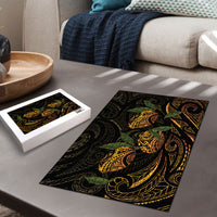 Hawaiian Mango Tribal Tattoo Puzzle Gold Pacific Traditional Pattern