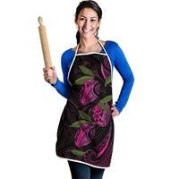Hawaiian Mango Tribal Tattoo Apron Pink Pacific Traditional Pattern