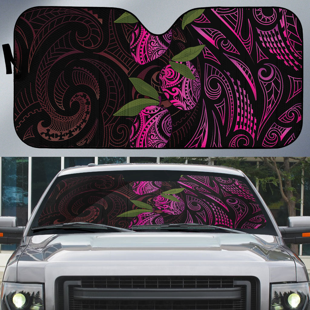 Hawaiian Mango Tribal Tattoo Auto Sun Shade Pink Pacific Traditional Pattern LT9 Pink - Polynesian Pride