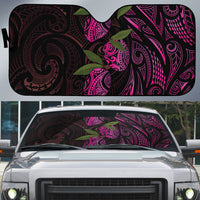Hawaiian Mango Tribal Tattoo Auto Sun Shade Pink Pacific Traditional Pattern LT9 Pink - Polynesian Pride
