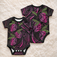 Hawaiian Mango Tribal Tattoo Baby Onesie Pink Pacific Traditional Pattern LT9 - Polynesian Pride