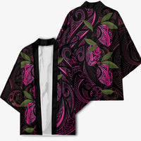 Hawaiian Mango Tribal Tattoo Kimono Pink Pacific Traditional Pattern