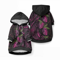 Hawaiian Mango Tribal Tattoo Pet Hoodie Pink Pacific Traditional Pattern LT9 Pullover Pink - Polynesian Pride