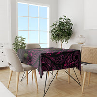 Hawaiian Mango Tribal Tattoo Tablecloth Pink Pacific Traditional Pattern