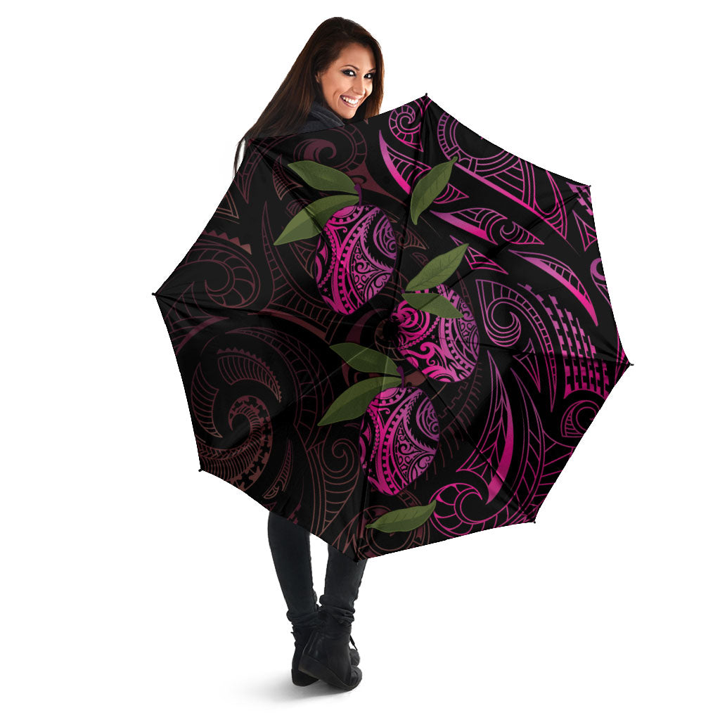 Hawaiian Mango Tribal Tattoo Umbrella Pink Pacific Traditional Pattern