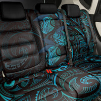 Hawaiian Mango Tribal Tattoo Back Car Seat Cover Teal Pacific Traditional Pattern