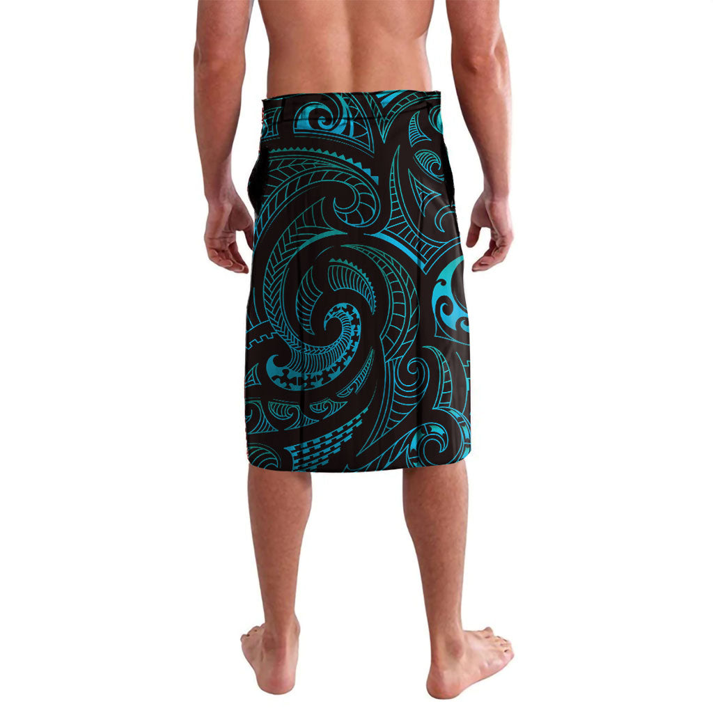 Hawaiian Mango Tribal Tattoo Lavalava Teal Pacific Traditional Pattern