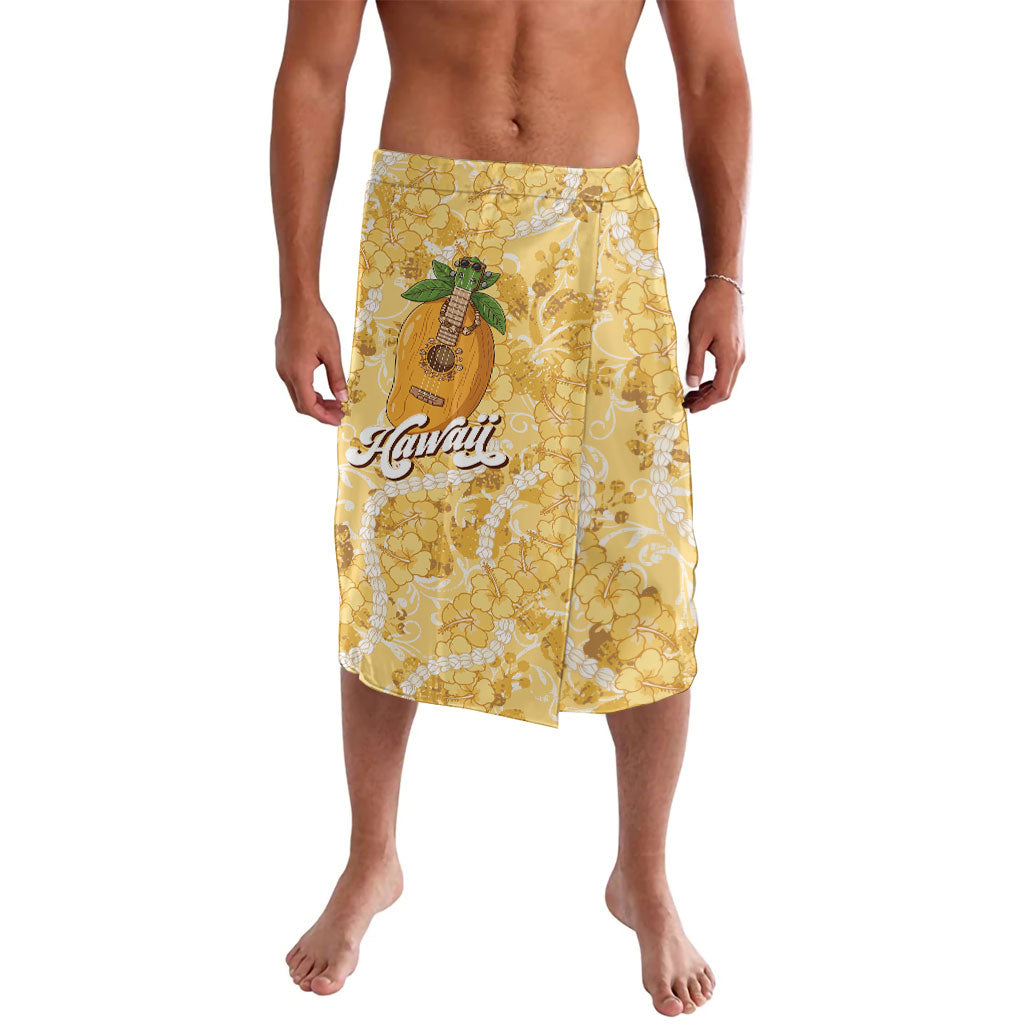 Hawaiian Mango Ukulele Lavalava Retro Yellow Hibiscus Pikake Lei