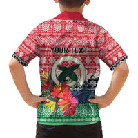 Personalised Vanuatu Joyeux Noel Family Matching Long Sleeve Bodycon Dress and Hawaiian Shirt Proud To Be a Ni-Van Sand Drawing Art LT9 - Polynesian Pride