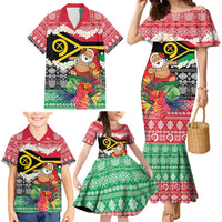 Personalised Vanuatu Joyeux Noel Family Matching Mermaid Dress and Hawaiian Shirt Proud To Be a Ni-Van Sand Drawing Art LT9 - Polynesian Pride