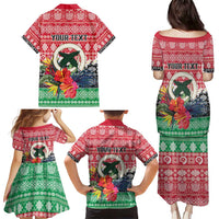 Personalised Vanuatu Joyeux Noel Family Matching Puletasi and Hawaiian Shirt Proud To Be a Ni-Van Sand Drawing Art LT9 - Polynesian Pride