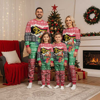 Personalised Vanuatu Joyeux Noel Christmas Pajama Set Proud To Be a Ni-Van Sand Drawing Art - Polynesian Pride