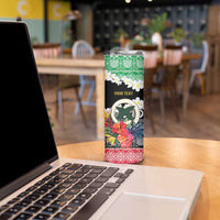 Personalised Vanuatu Joyeux Noel Skinny Tumbler Proud To Be a Ni-Van Sand Drawing Art - Polynesian Pride