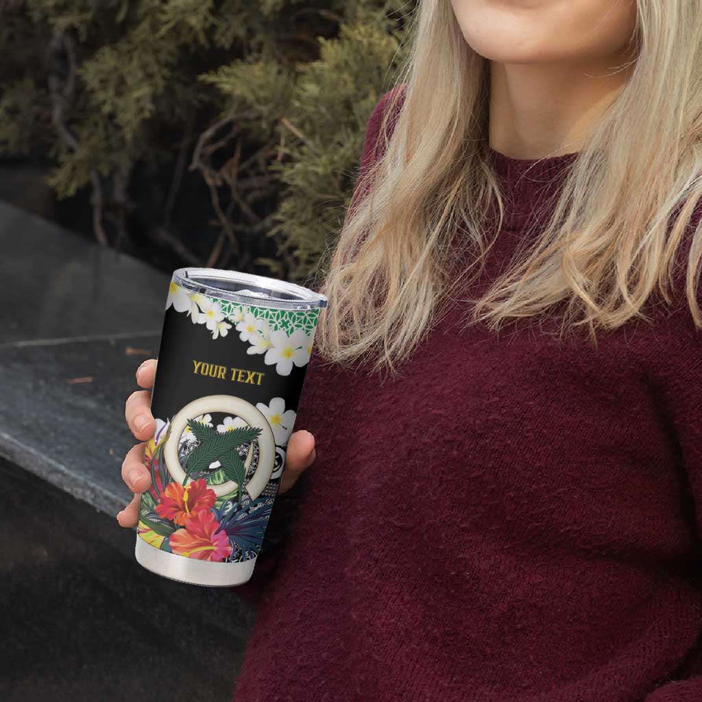 Personalised Vanuatu Joyeux Noel Tumbler Cup Proud To Be a Ni-Van Sand Drawing Art - Polynesian Pride