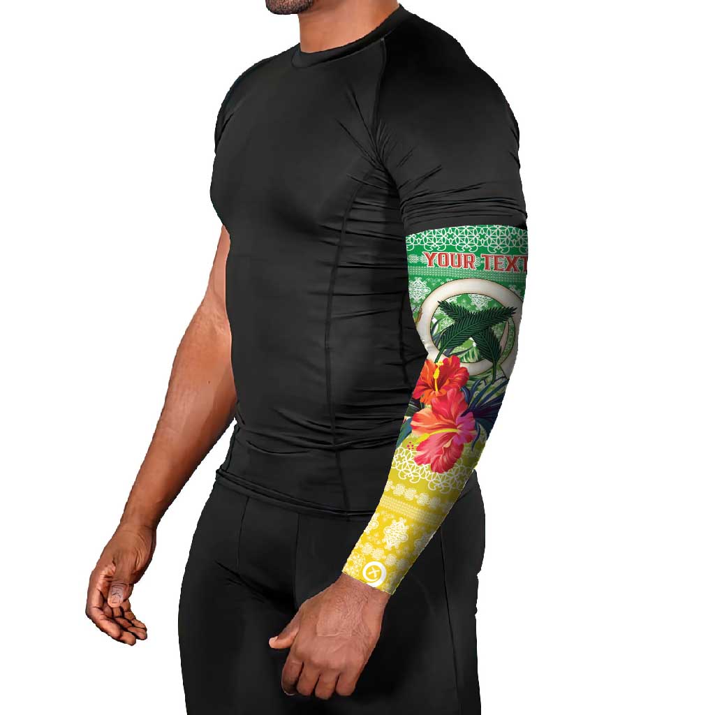 Personalised Malampa Joyeux Noel Arm Sleeves Proud To Be a Ni-Van Sand Drawing Art - Polynesian Pride