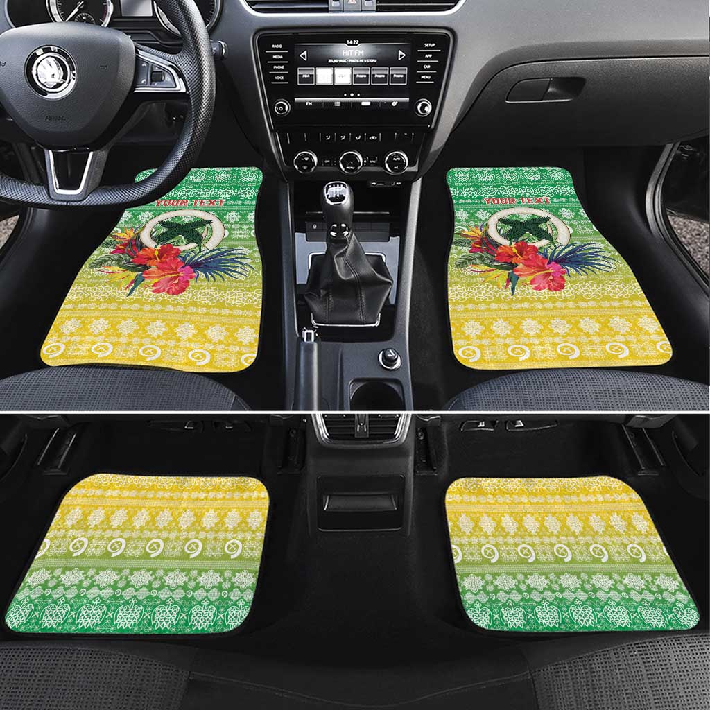 Personalised Malampa Joyeux Noel Car Mats Proud To Be a Ni-Van Sand Drawing Art - Polynesian Pride