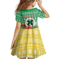 Personalised Malampa Joyeux Noel Family Matching Long Sleeve Bodycon Dress and Hawaiian Shirt Proud To Be a Ni-Van Sand Drawing Art LT9 - Polynesian Pride
