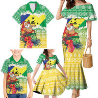 Personalised Malampa Joyeux Noel Family Matching Mermaid Dress and Hawaiian Shirt Proud To Be a Ni-Van Sand Drawing Art LT9 - Polynesian Pride