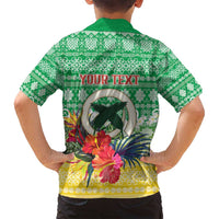 Personalised Malampa Joyeux Noel Family Matching Summer Maxi Dress and Hawaiian Shirt Proud To Be a Ni-Van Sand Drawing Art LT9 - Polynesian Pride