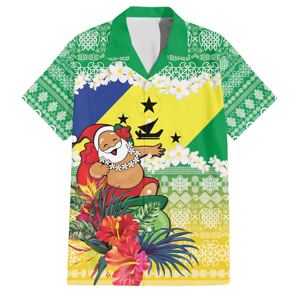 Personalised Malampa Joyeux Noel Family Matching Summer Maxi Dress and Hawaiian Shirt Proud To Be a Ni-Van Sand Drawing Art LT9 Dad's Shirt - Short Sleeve Lime - Polynesian Pride