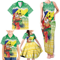 Personalised Malampa Joyeux Noel Family Matching Tank Maxi Dress and Hawaiian Shirt Proud To Be a Ni-Van Sand Drawing Art LT9 - Polynesian Pride