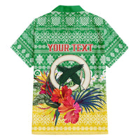 Personalised Malampa Joyeux Noel Hawaiian Shirt Proud To Be a Ni-Van Sand Drawing Art - Polynesian Pride