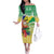 Personalised Malampa Joyeux Noel Off The Shoulder Long Sleeve Dress Proud To Be a Ni-Van Sand Drawing Art - Polynesian Pride