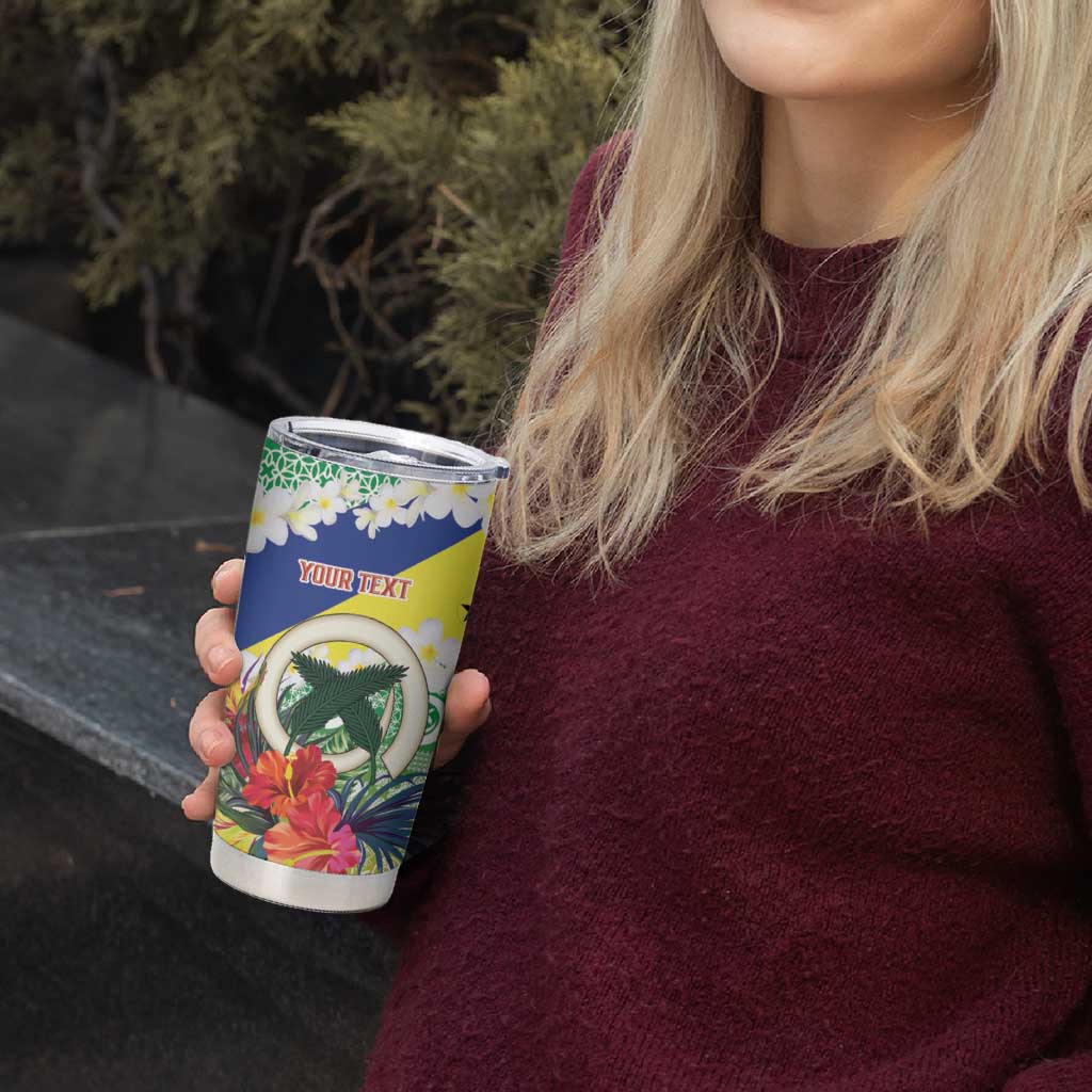 Personalised Malampa Joyeux Noel Tumbler Cup Proud To Be a Ni-Van Sand Drawing Art - Polynesian Pride