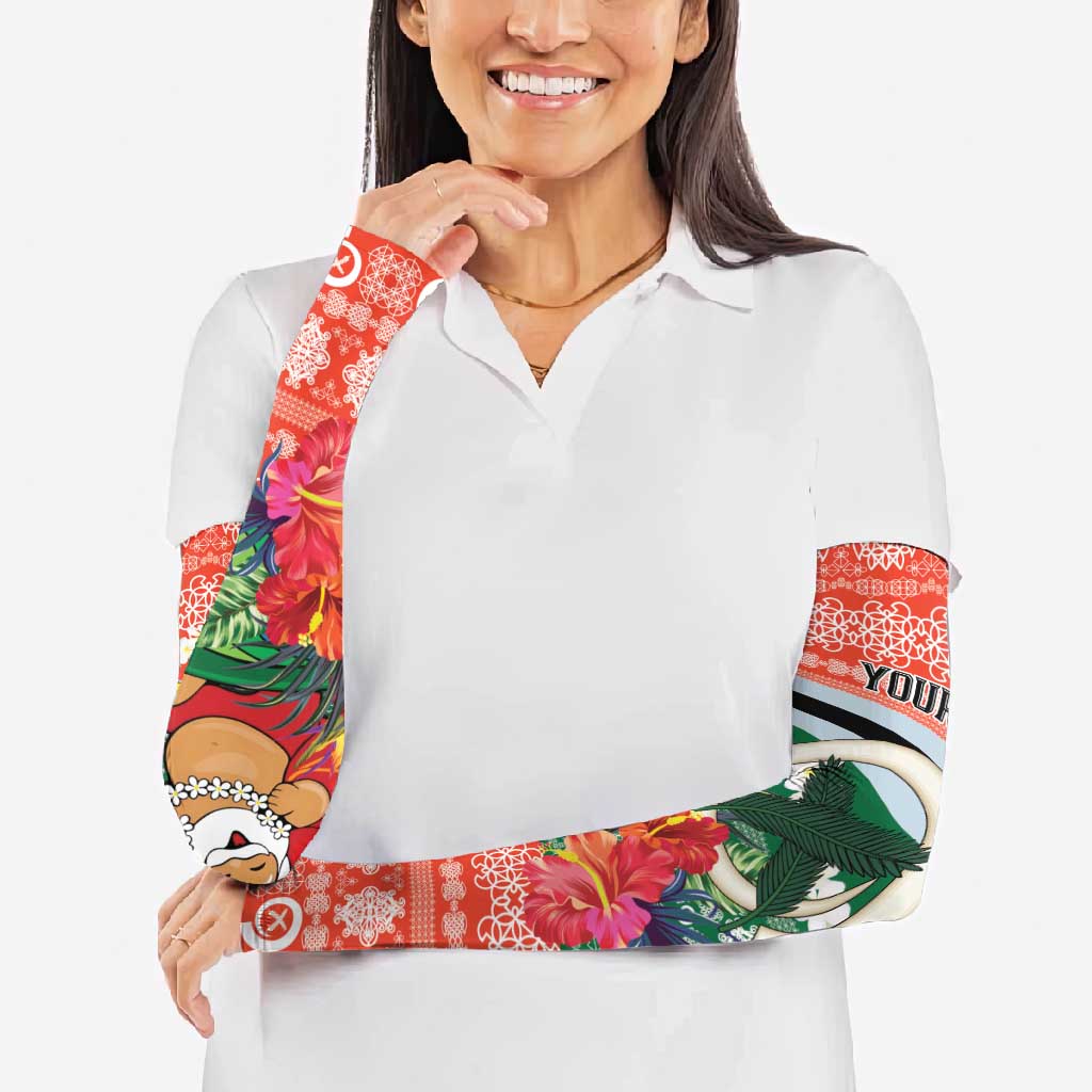 Personalised Penama Joyeux Noel Arm Sleeves Proud To Be a Ni-Van Sand Drawing Art - Polynesian Pride