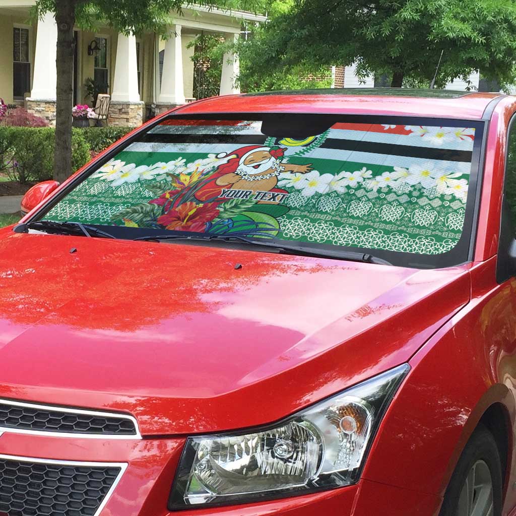 Personalised Penama Joyeux Noel Auto Sun Shade Proud To Be a Ni-Van Sand Drawing Art - Polynesian Pride