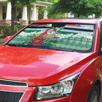 Personalised Penama Joyeux Noel Auto Sun Shade Proud To Be a Ni-Van Sand Drawing Art - Polynesian Pride