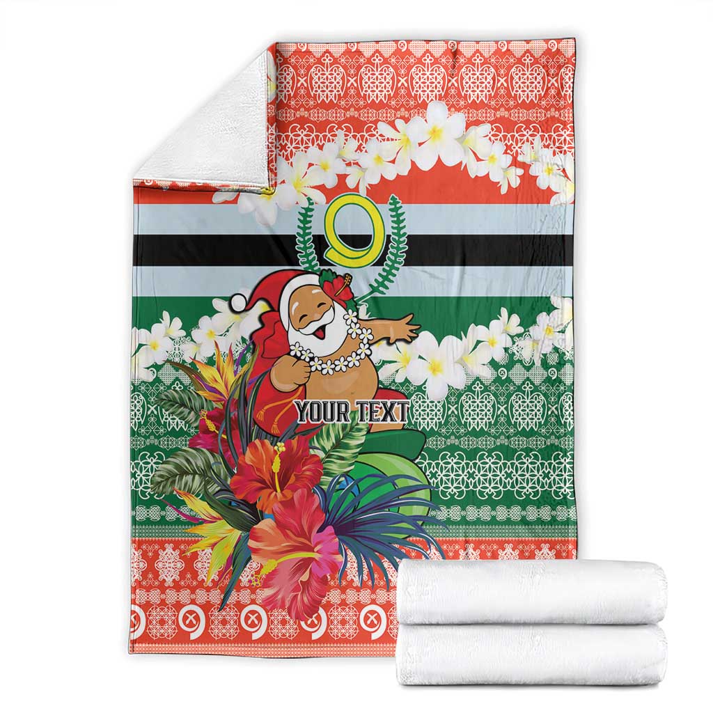 Personalised Penama Joyeux Noel Blanket Proud To Be a Ni-Van Sand Drawing Art - Polynesian Pride