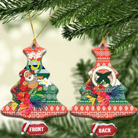 Personalised Penama Joyeux Noel Ceramic Ornament Proud To Be a Ni-Van Sand Drawing Art - Polynesian Pride