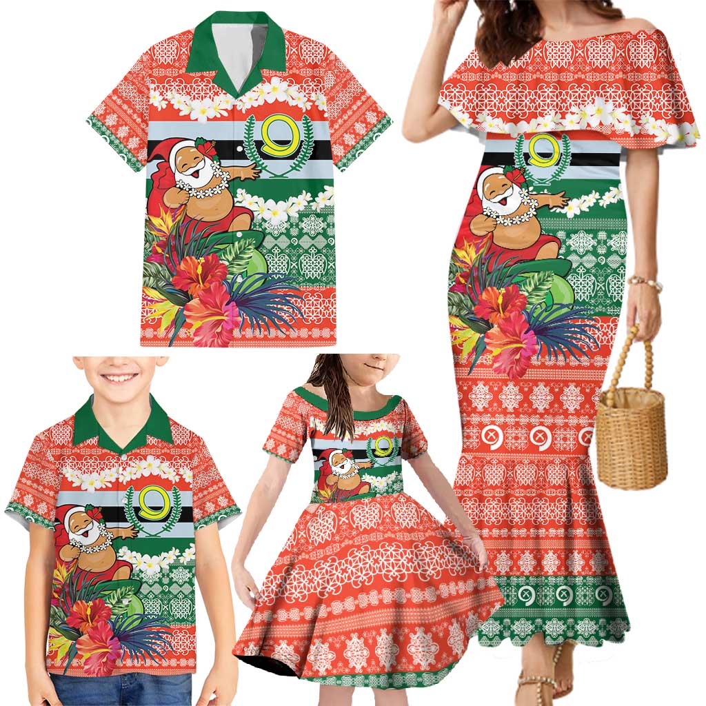 Personalised Penama Joyeux Noel Family Matching Mermaid Dress and Hawaiian Shirt Proud To Be a Ni-Van Sand Drawing Art LT9 - Polynesian Pride