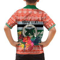 Personalised Penama Joyeux Noel Family Matching Off The Shoulder Long Sleeve Dress and Hawaiian Shirt Proud To Be a Ni-Van Sand Drawing Art LT9 - Polynesian Pride