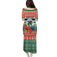 Personalised Penama Joyeux Noel Family Matching Puletasi and Hawaiian Shirt Proud To Be a Ni-Van Sand Drawing Art LT9 - Polynesian Pride