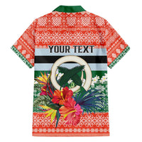 Personalised Penama Joyeux Noel Family Matching Short Sleeve Bodycon Dress and Hawaiian Shirt Proud To Be a Ni-Van Sand Drawing Art LT9 - Polynesian Pride