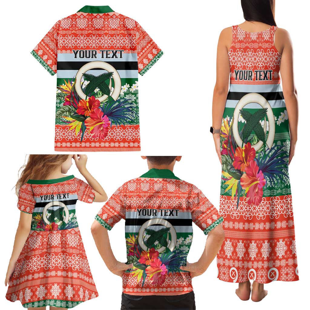 Personalised Penama Joyeux Noel Family Matching Tank Maxi Dress and Hawaiian Shirt Proud To Be a Ni-Van Sand Drawing Art LT9 - Polynesian Pride