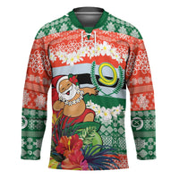 Personalised Penama Joyeux Noel Hockey Jersey Proud To Be a Ni-Van Sand Drawing Art - Polynesian Pride