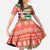 Personalised Penama Joyeux Noel Kid Short Sleeve Dress Proud To Be a Ni-Van Sand Drawing Art - Polynesian Pride