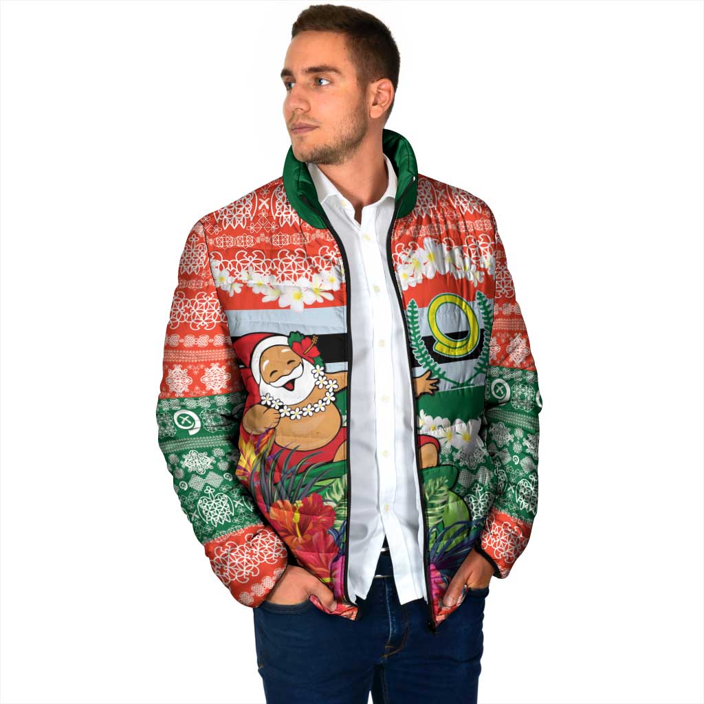 Personalised Penama Joyeux Noel Padded Jacket Proud To Be a Ni-Van Sand Drawing Art - Polynesian Pride