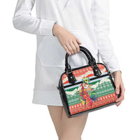 Personalised Penama Joyeux Noel Shoulder Handbag Proud To Be a Ni-Van Sand Drawing Art - Polynesian Pride