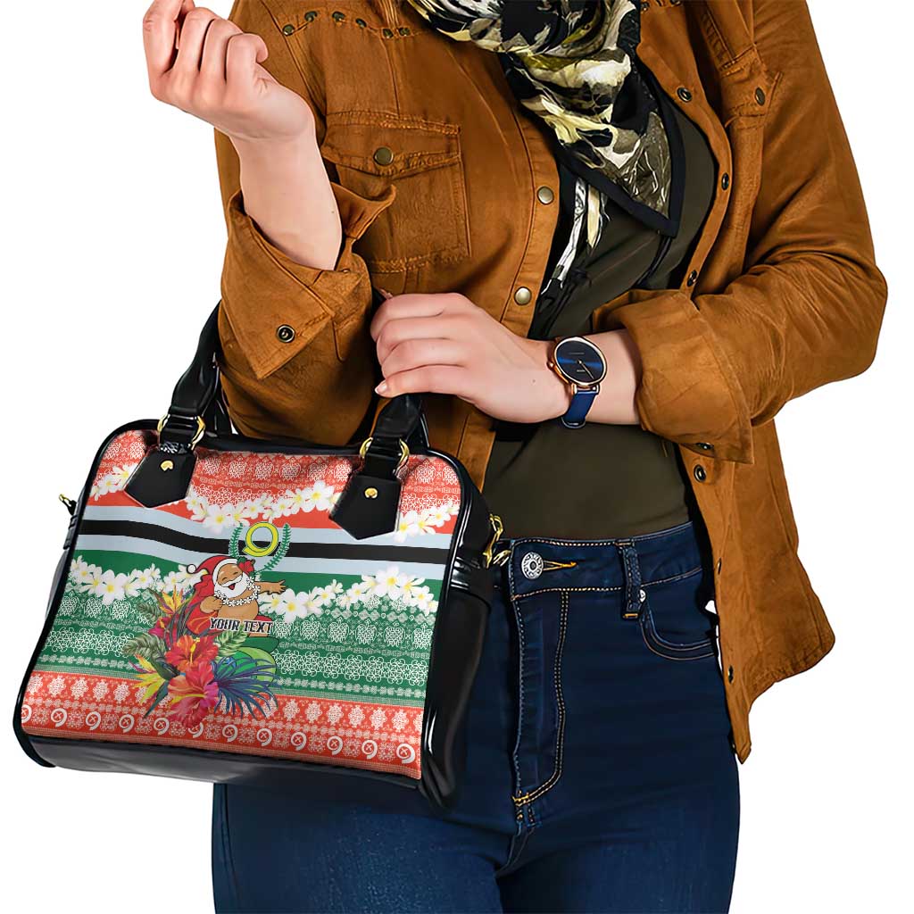 Personalised Penama Joyeux Noel Shoulder Handbag Proud To Be a Ni-Van Sand Drawing Art - Polynesian Pride