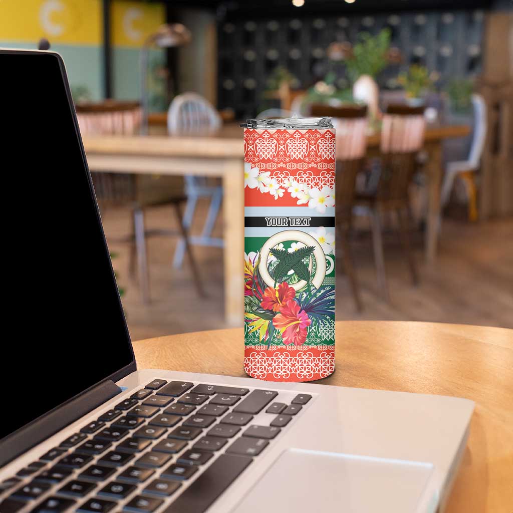 Personalised Penama Joyeux Noel Skinny Tumbler Proud To Be a Ni-Van Sand Drawing Art - Polynesian Pride