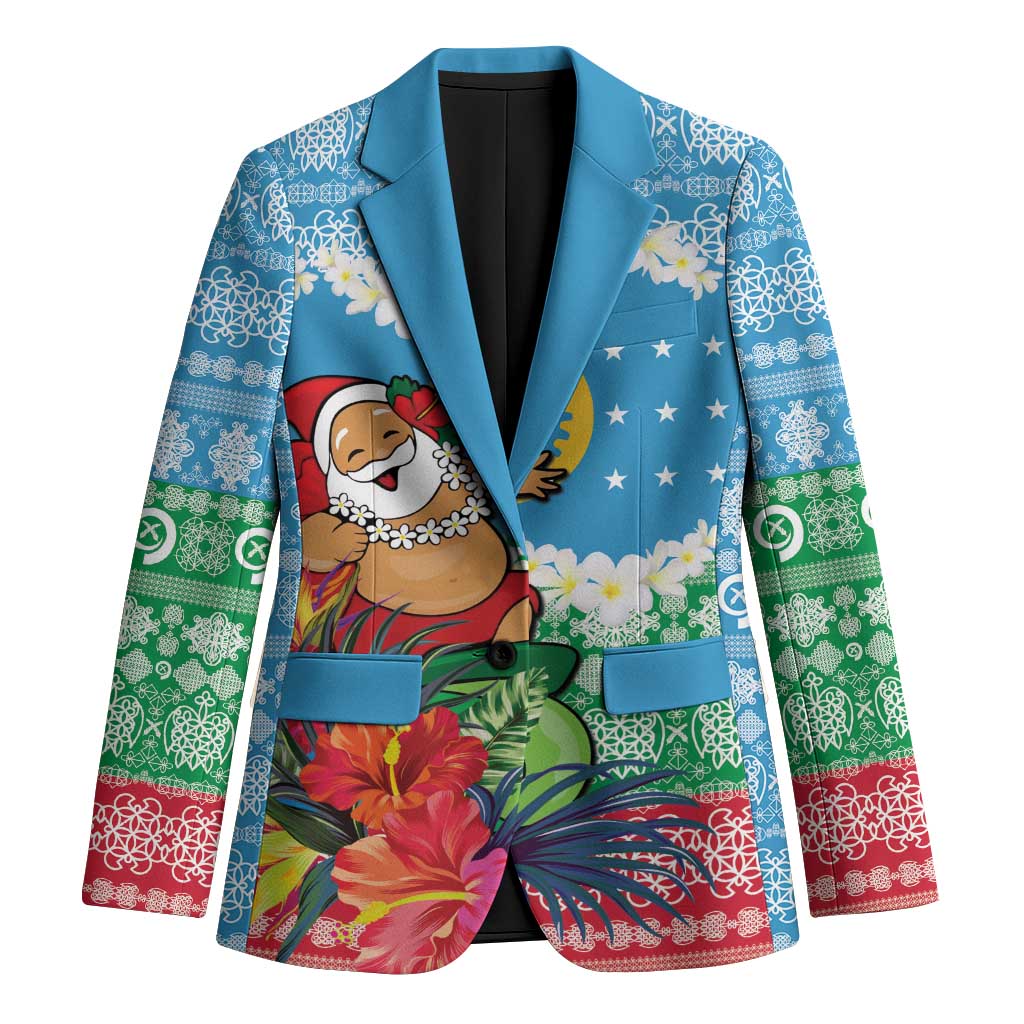 Personalised Sanma Joyeux Noel Blazer Proud To Be a Ni-Van Sand Drawing Art - Polynesian Pride