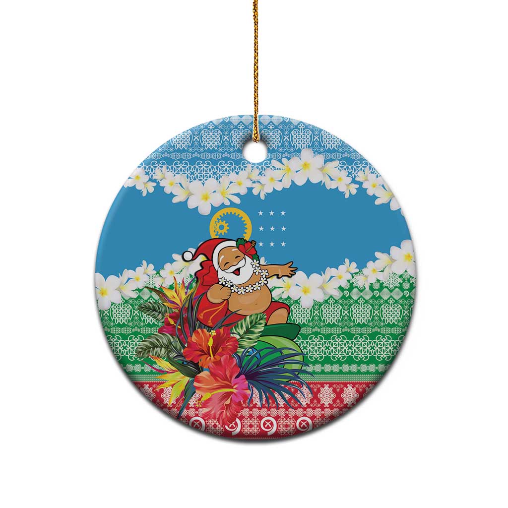 Personalised Sanma Joyeux Noel Ceramic Ornament Proud To Be a Ni-Van Sand Drawing Art - Polynesian Pride