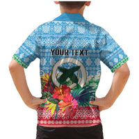 Personalised Sanma Joyeux Noel Family Matching Mermaid Dress and Hawaiian Shirt Proud To Be a Ni-Van Sand Drawing Art LT9 - Polynesian Pride