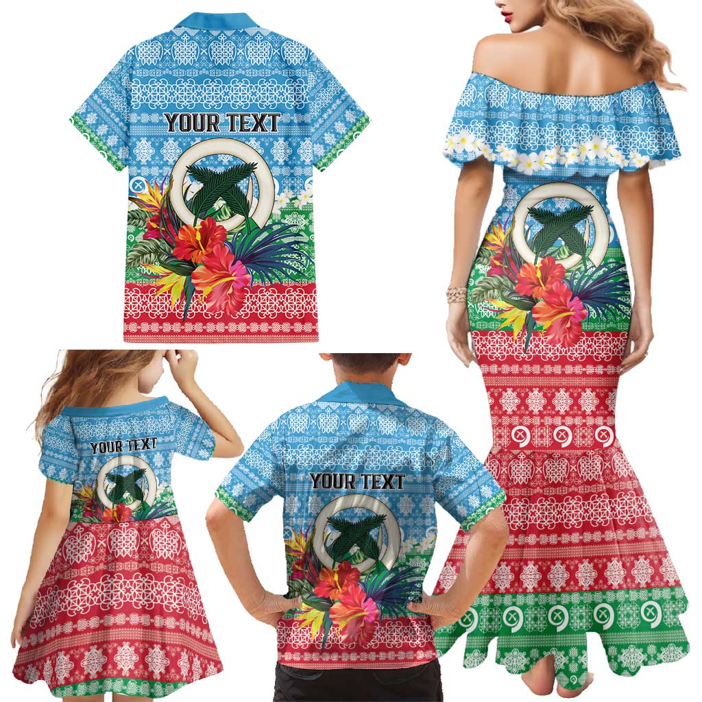 Personalised Sanma Joyeux Noel Family Matching Mermaid Dress and Hawaiian Shirt Proud To Be a Ni-Van Sand Drawing Art LT9 - Polynesian Pride